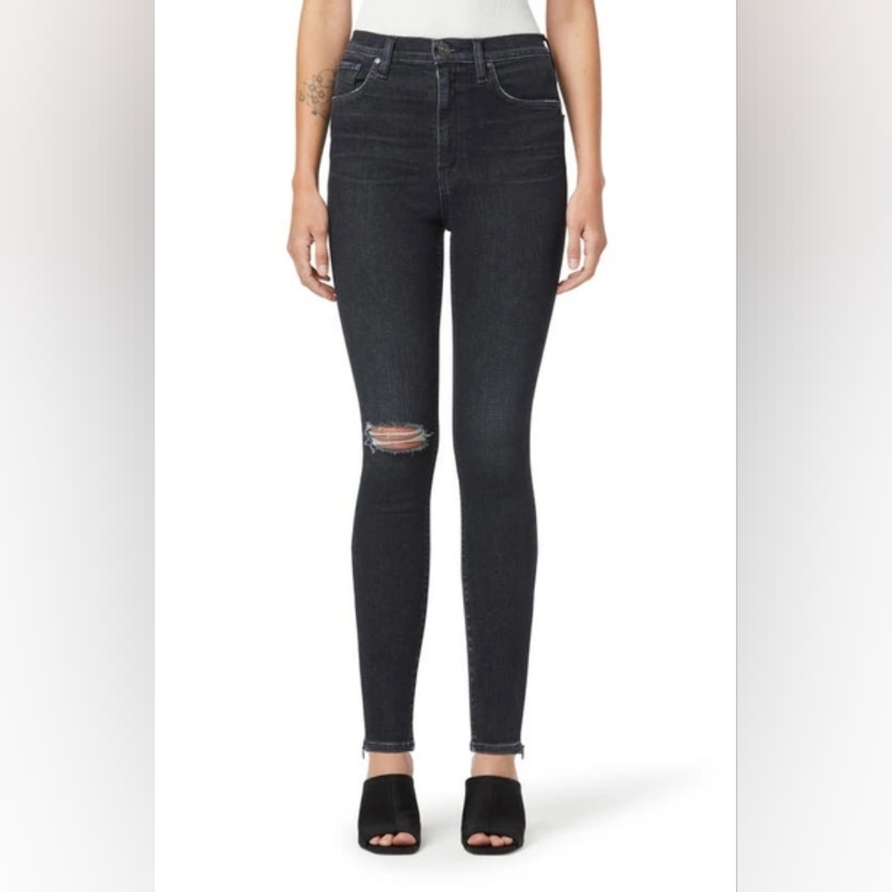 Hudson Barbara High Rise Super Skinny Jeans. Distressed sz 28.